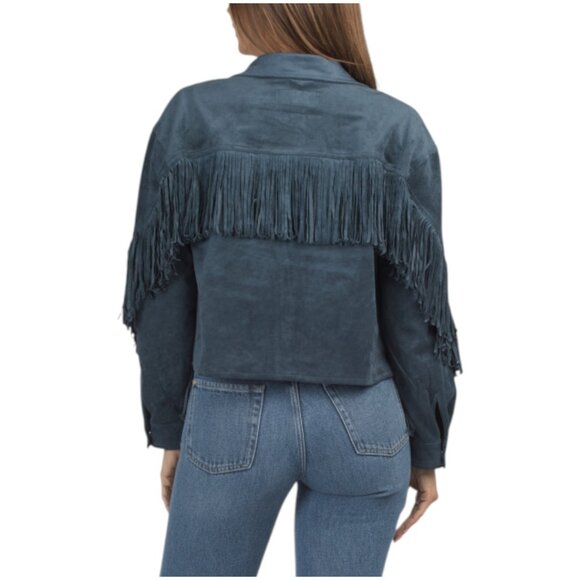BLANK NYC Faux Suede Fringe Jacket - Picture 2 of 2
